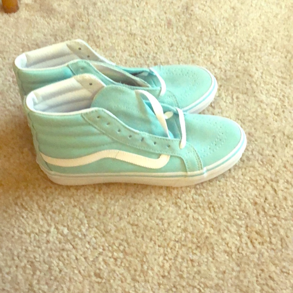 Blue sk8 high vans
